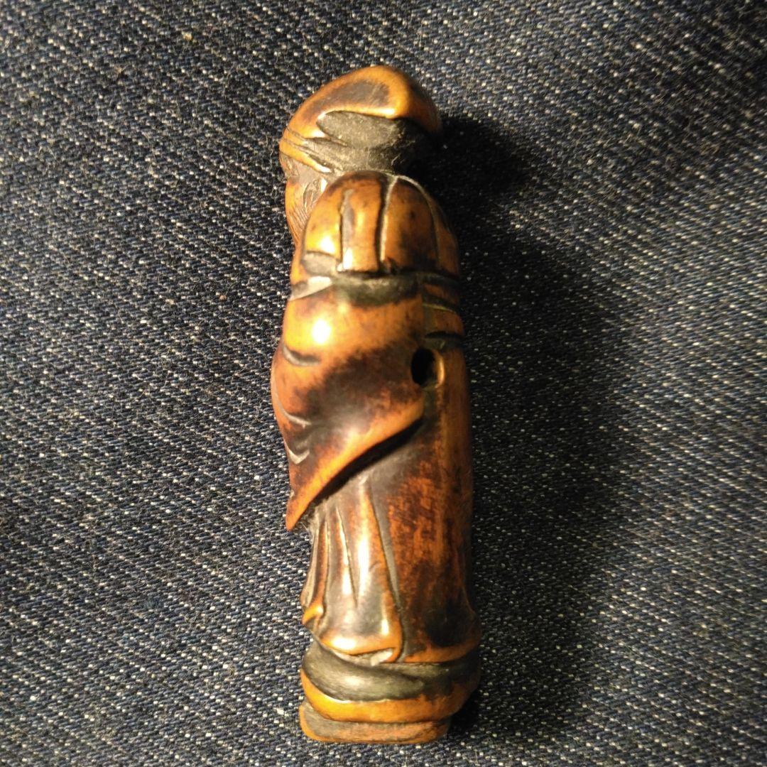古い　根付け木製 骨董　着物 揚げ物 k
