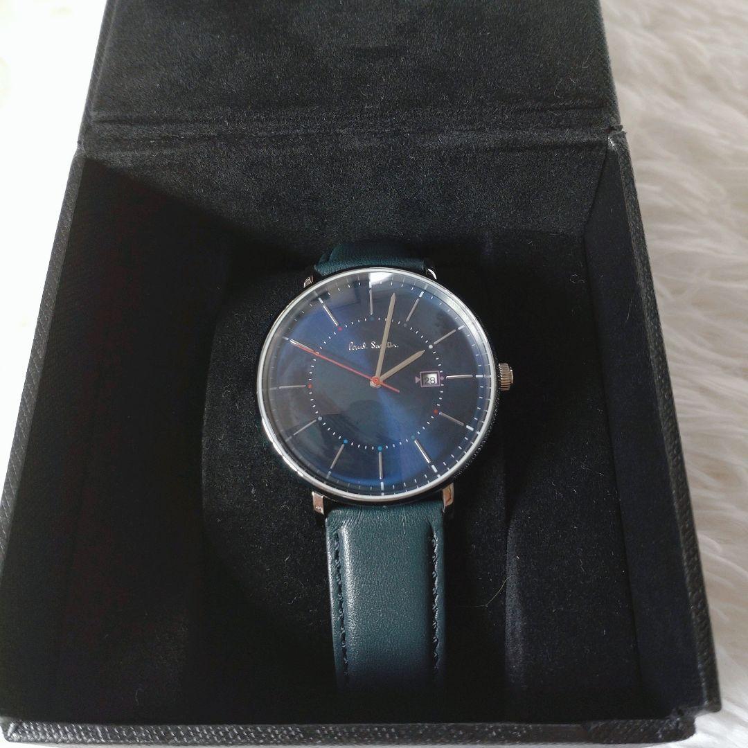 ✨️美品✨️Paul Smith 腕時計 ブルー レザー P10091