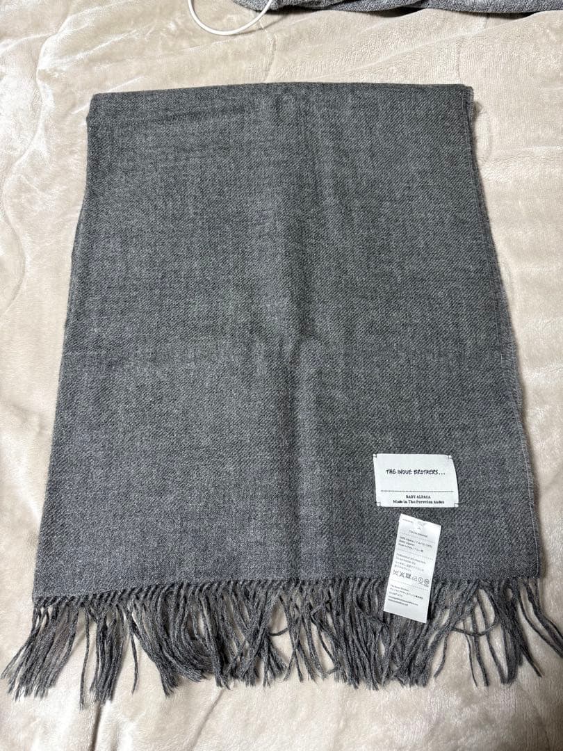 イノウエブラザーズ 大判マフラー ラージ グレー