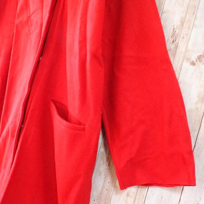 Honnete ウールロングコート レッド ポーランド製