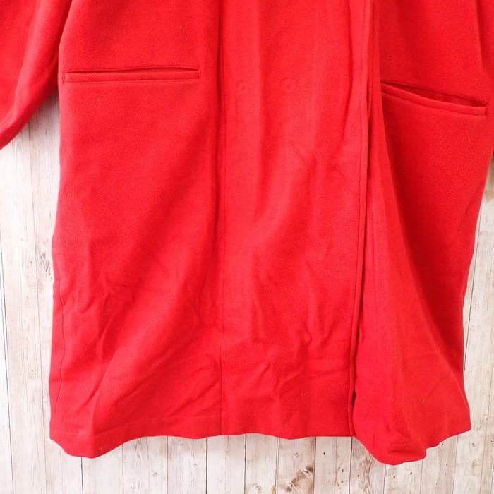 Honnete ウールロングコート レッド ポーランド製