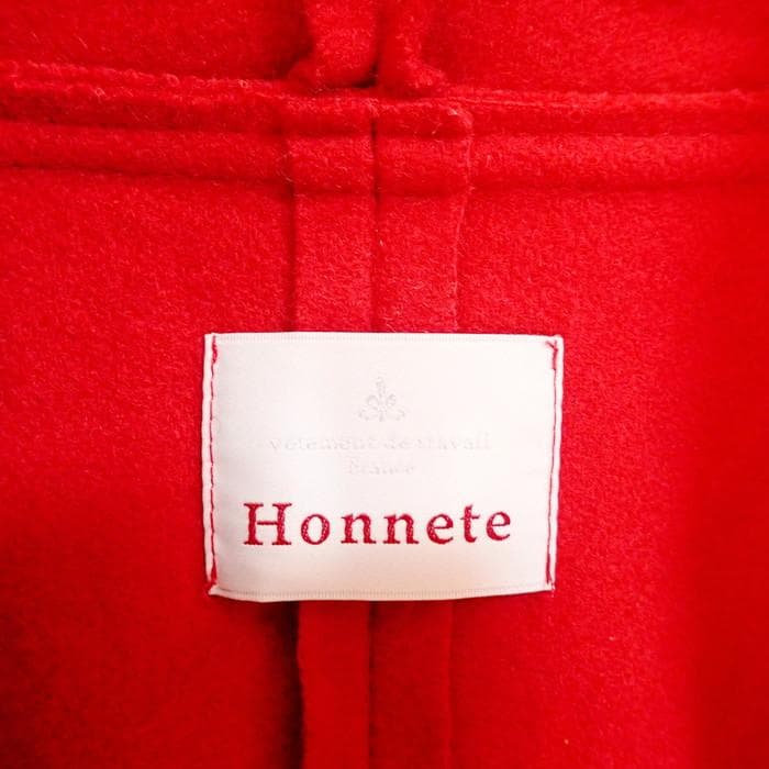 Honnete ウールロングコート レッド ポーランド製