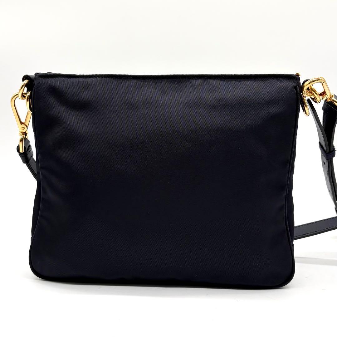 極美品✨プラダ ショルダーバッグ ナイロン サフィアーノ 近年モデル ネイビー