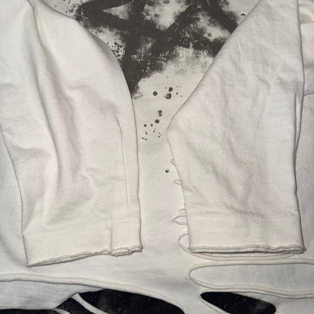 R*様 GRANCY ラインストーンデザイン グラフィックダメージ ロンT