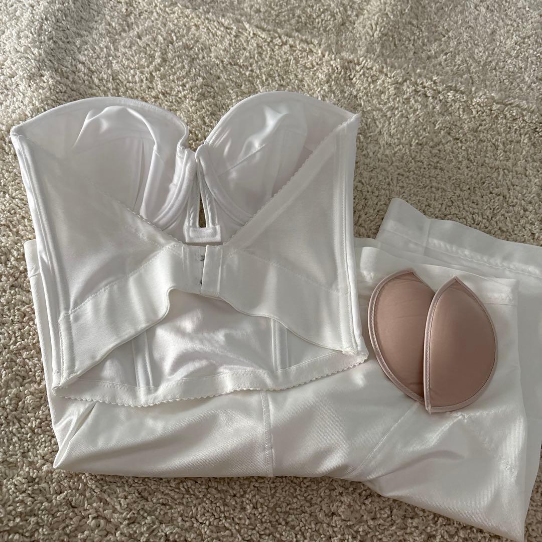 ブライダルインナー ショートビスチェD70 ロングガードルM