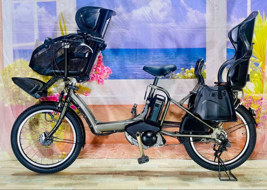 パスキス12AH⭐️人気モデル！ヤマハ子供乗せ電動アシスト自転車Y3285