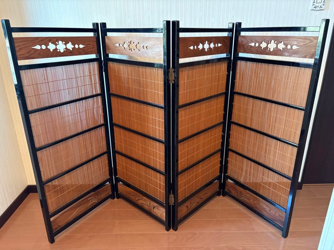 ついたて 190×110 屏風 御簾 間仕切り 衝立 古民家 御屏風
