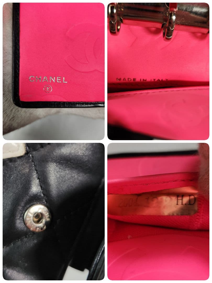 CHANEL カンボンライン システム手帳カバー 手帳ケース ラムスキン ココ