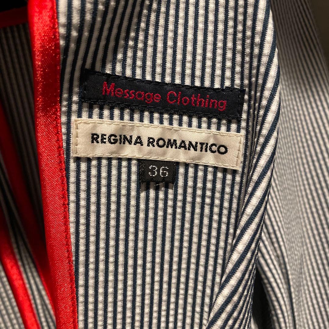 レジィーナロマンティコ シアサッカーストライプ ジャケット 36