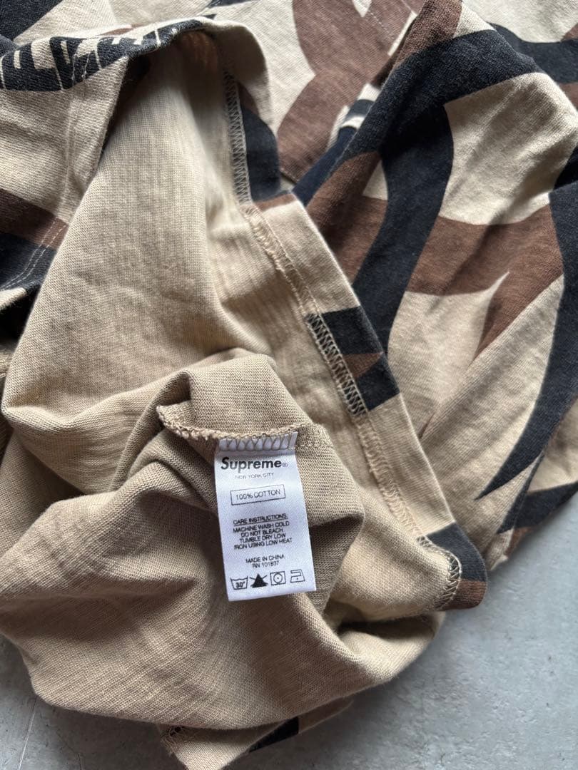 レア　シュプリーム トライバルカモ　ロングTシャツ　ロンT 迷彩