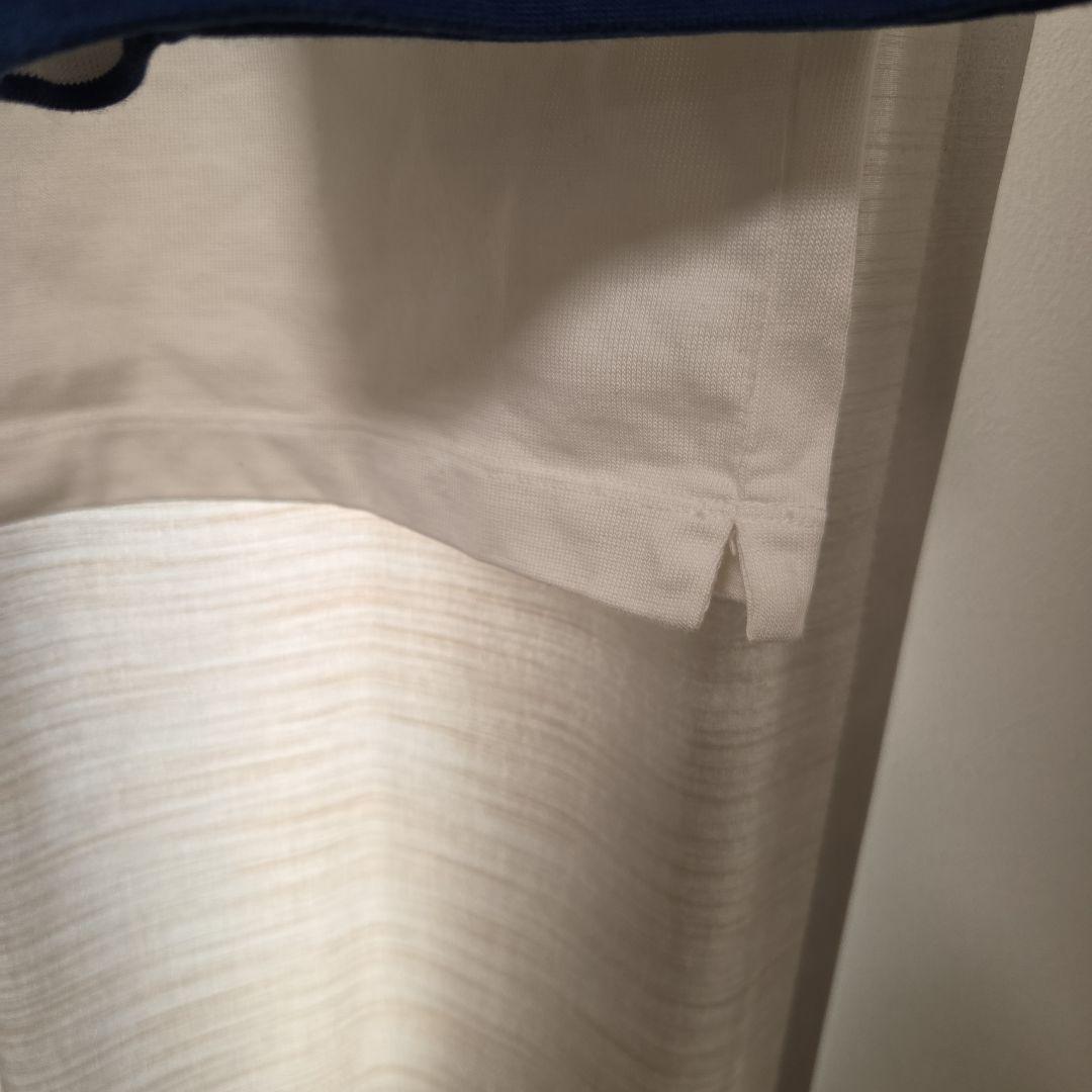 AUBERGEオーベルジュ ビッグシャルロットバスクシャツ 白×青 44