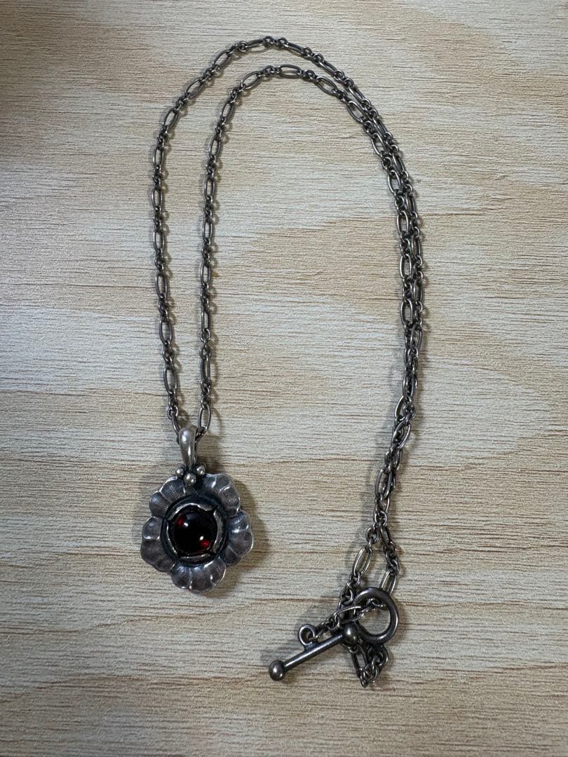 ジョージジェンセン　イヤーペンダント　2002 ガーネット　ネックレス