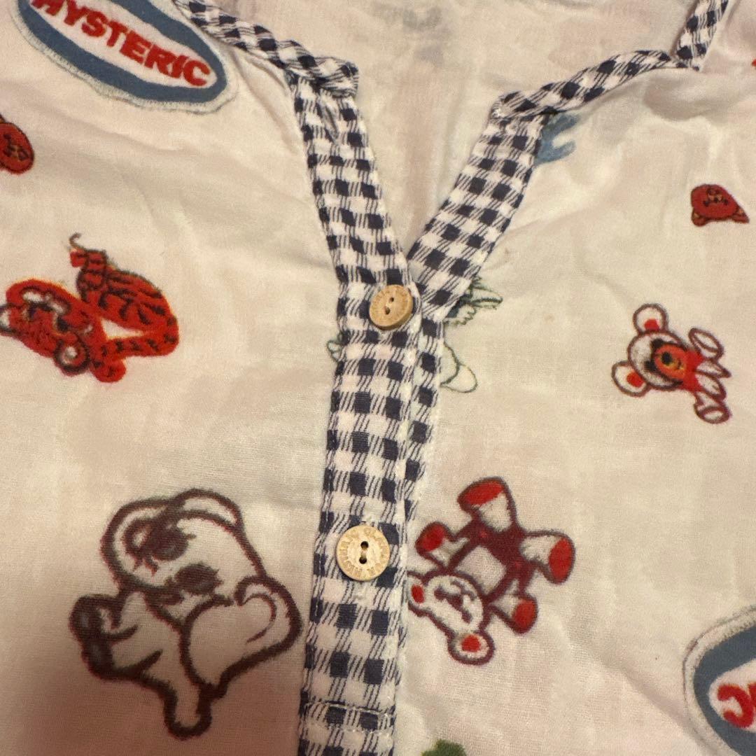 HYSTERIC GLAMOUR ファックベア　動物　ロゴ　ワンピ　パッチワーク