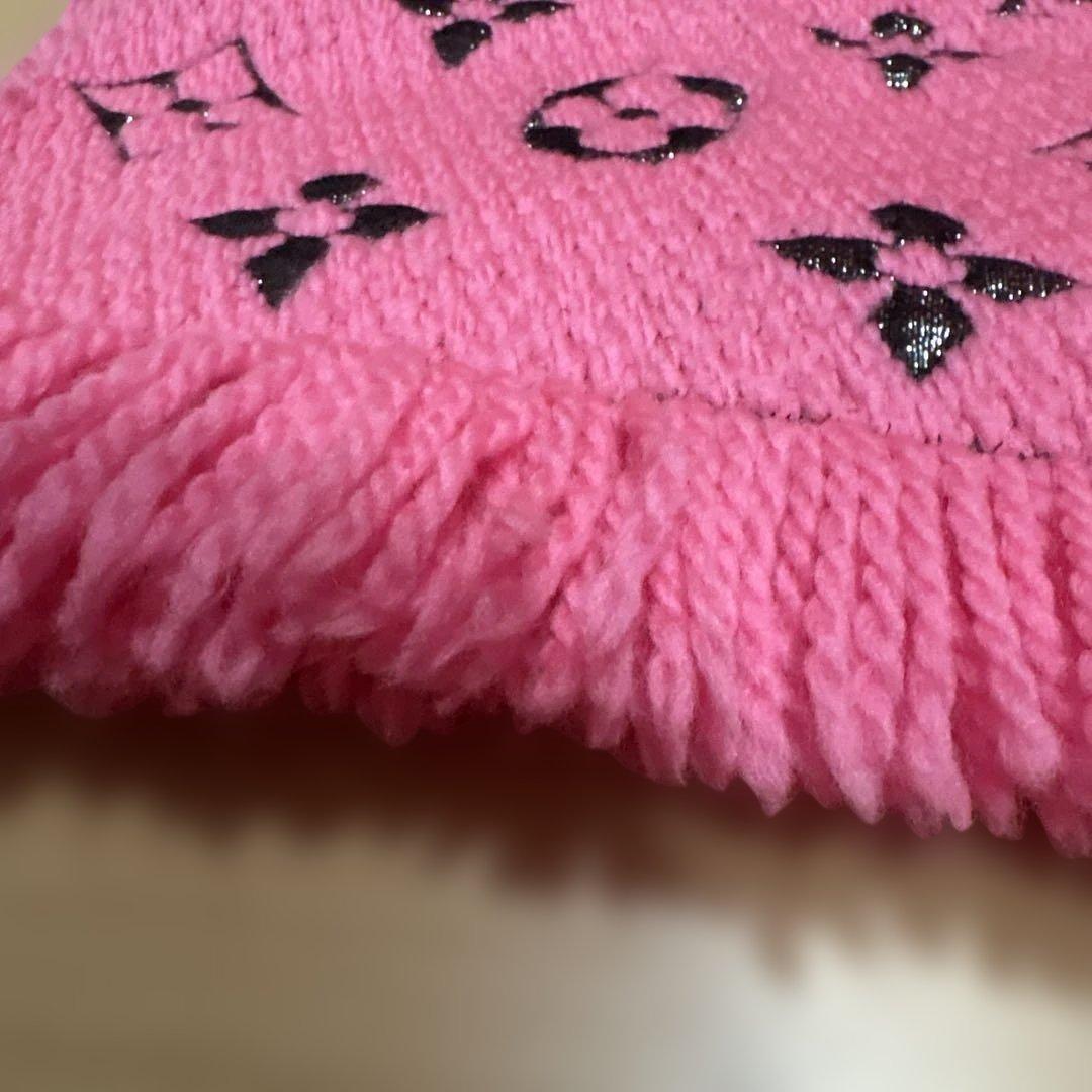 ルイヴィトン エシャルプ ロゴマニア マフラー ローズポップ ピンク　LV