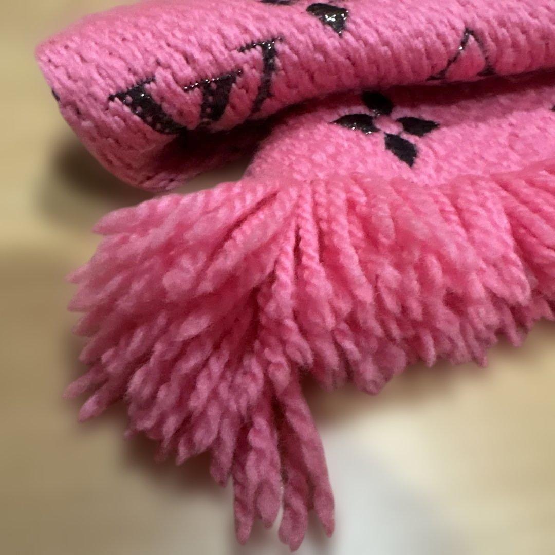 ルイヴィトン エシャルプ ロゴマニア マフラー ローズポップ ピンク　LV