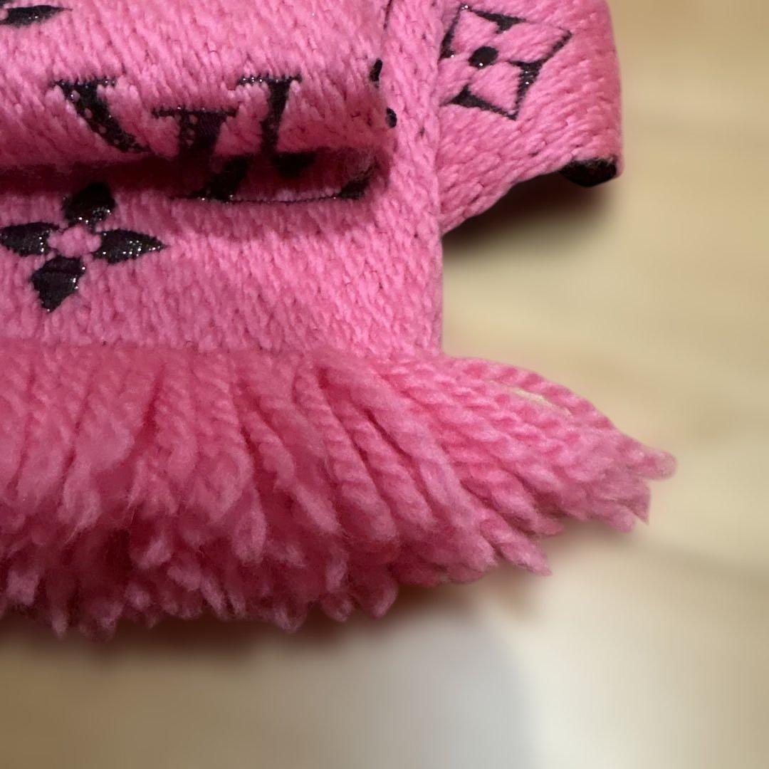 ルイヴィトン エシャルプ ロゴマニア マフラー ローズポップ ピンク　LV