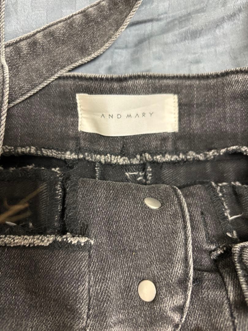 パンツ andmary ribbon denim