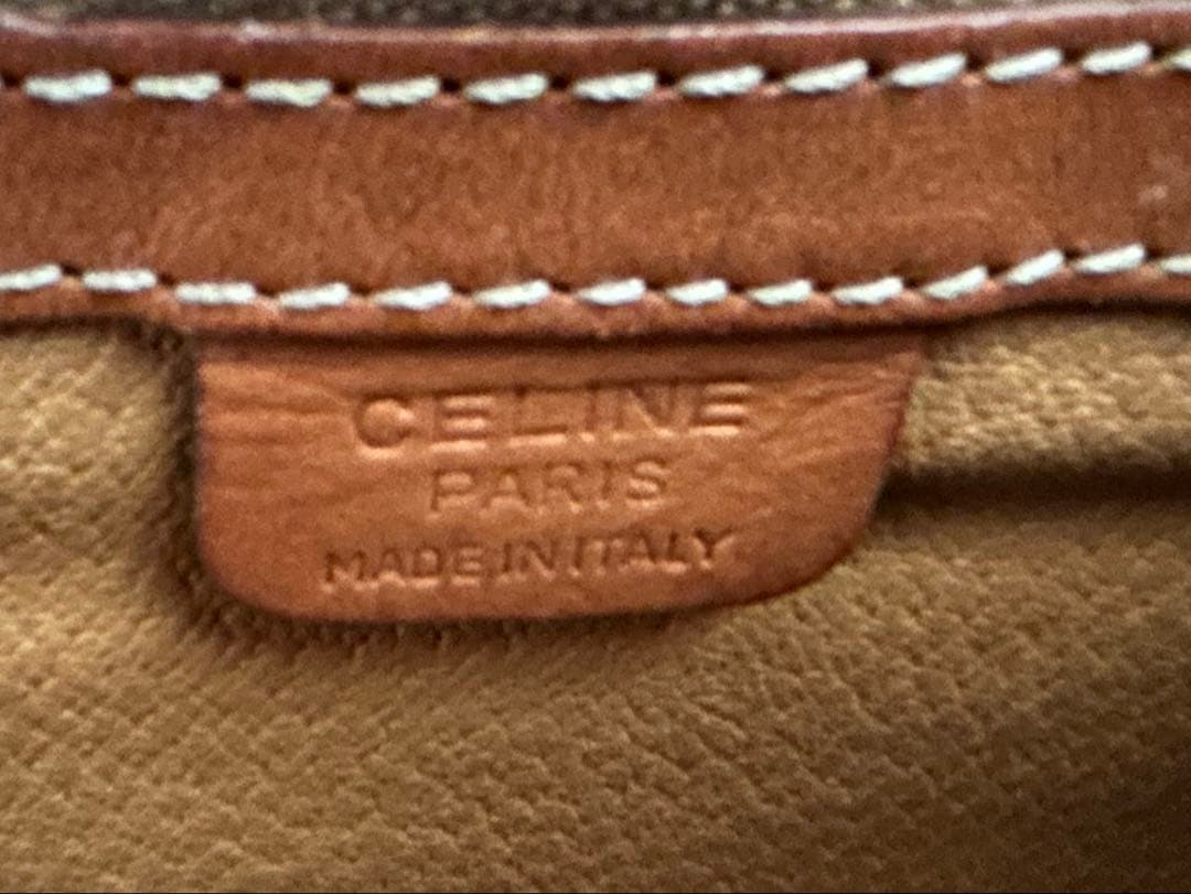 セリーヌ マカダム柄 ボストンバッグ ショルダー付