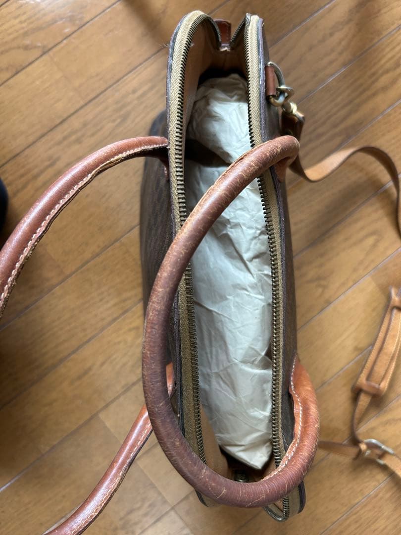 セリーヌ マカダム柄 ボストンバッグ ショルダー付