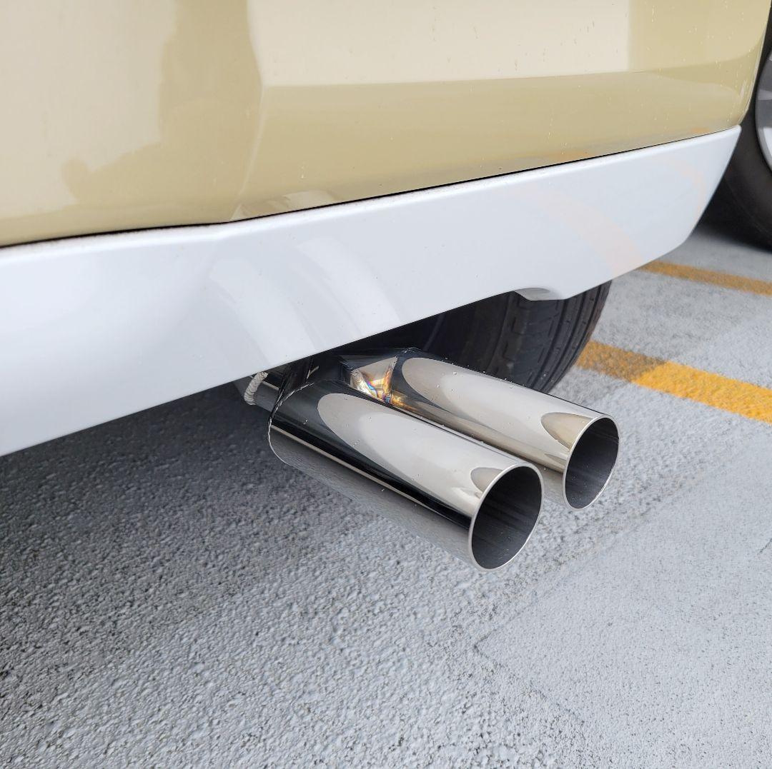 a軽自動車用オールステンレス　ネオクラシックデュアルマフラーカッター　下向き用