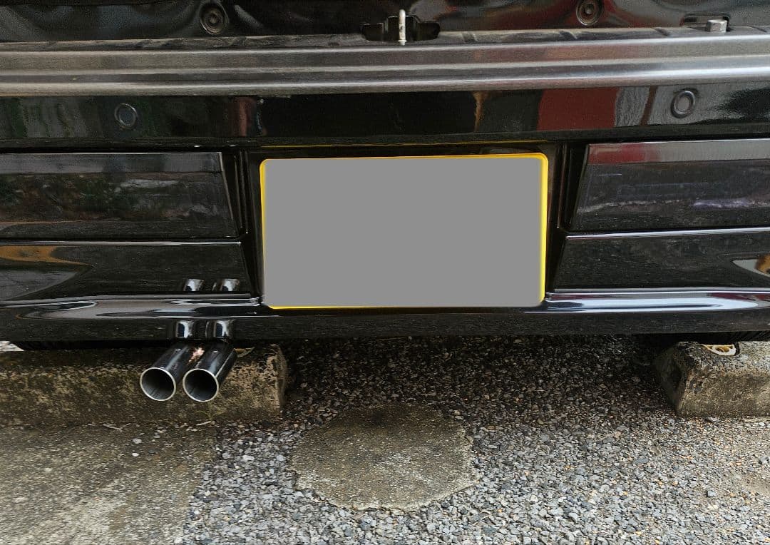 a軽自動車用オールステンレス　ネオクラシックデュアルマフラーカッター　下向き用