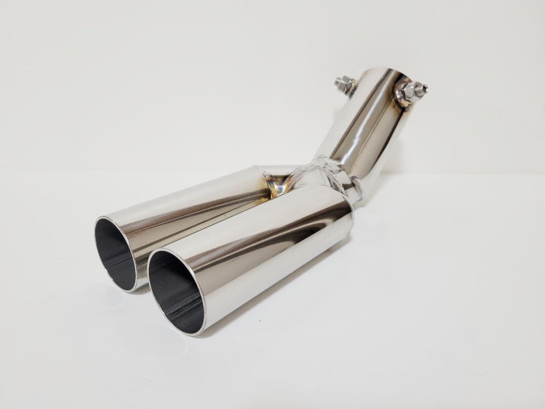 a軽自動車用オールステンレス　ネオクラシックデュアルマフラーカッター　下向き用