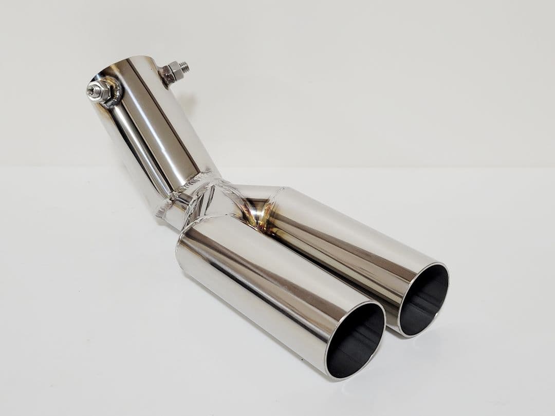 a軽自動車用オールステンレス　ネオクラシックデュアルマフラーカッター　下向き用