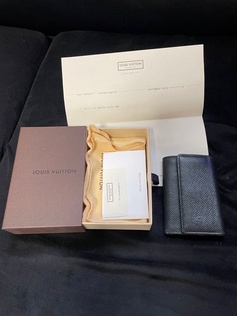 美品 LV ルイヴィトン キーケース 6連 タイガ 黒