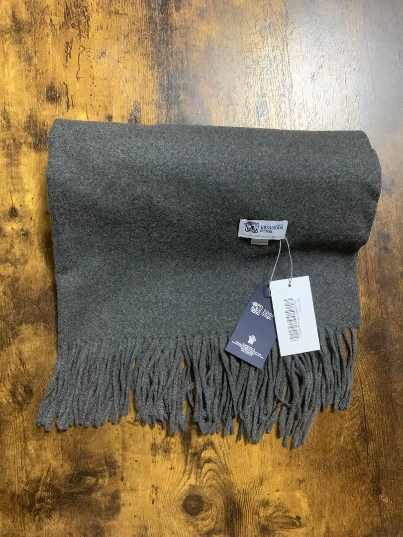 ホ*ジ様 美品Johnstons 大判ストールジョンストンズ マフラーグレー