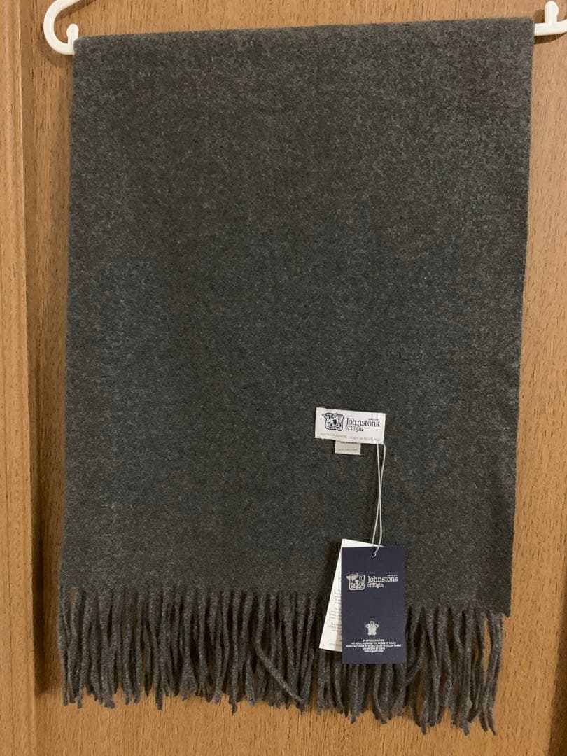 ホ*ジ様 美品Johnstons 大判ストールジョンストンズ マフラーグレー