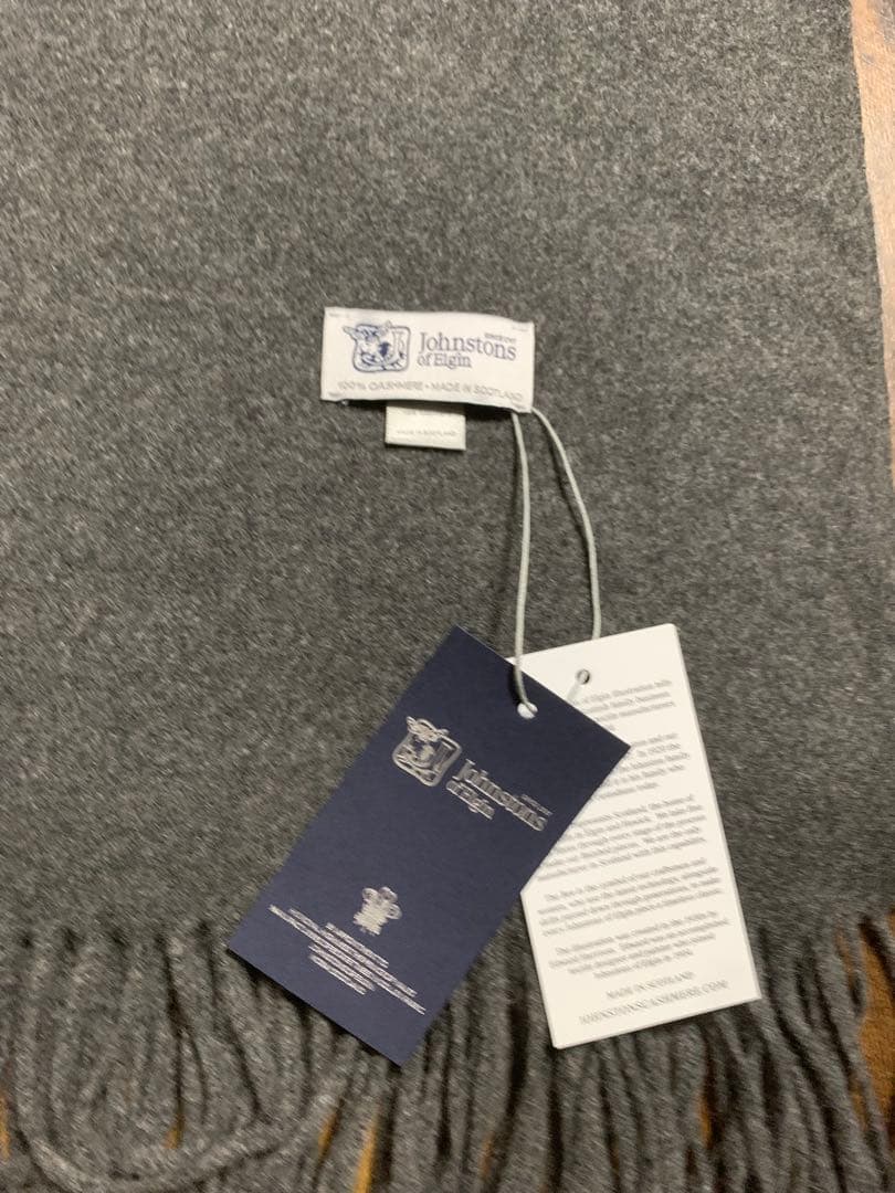 ホ*ジ様 美品Johnstons 大判ストールジョンストンズ マフラーグレー