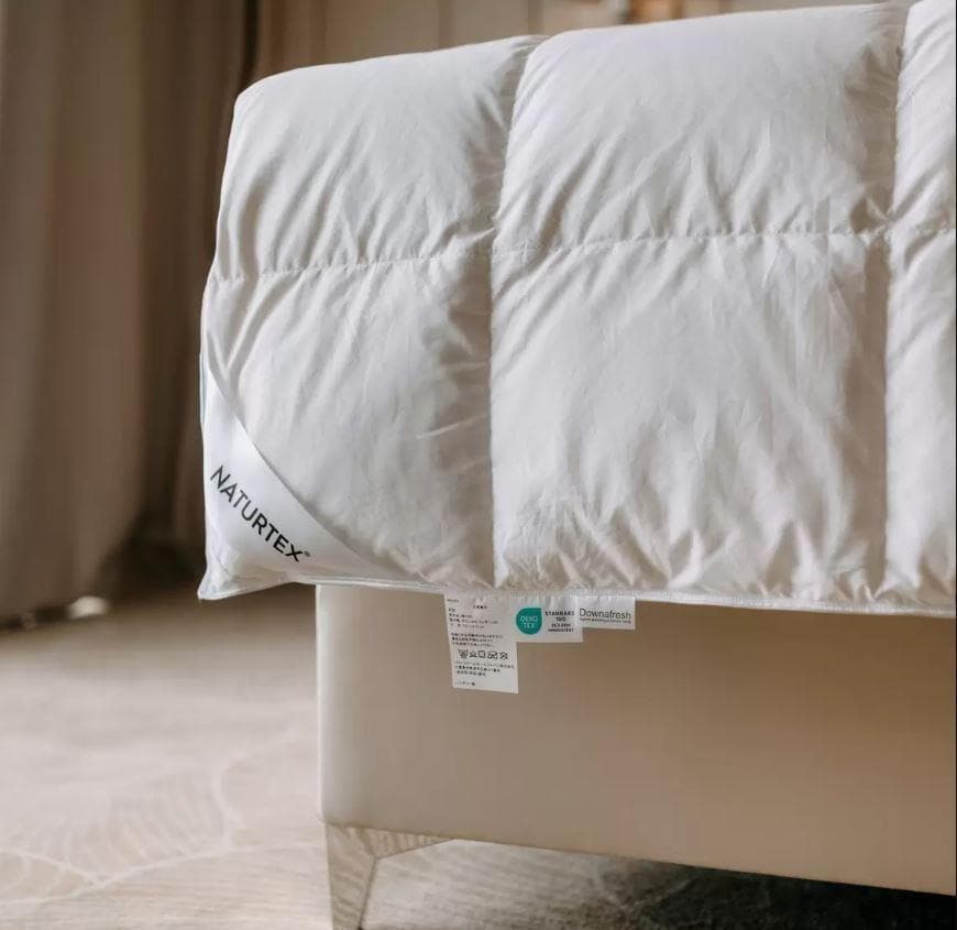 ナチュルテックス ハンガリーホワイトグースダウン90％ 羽毛布団 シングルサイズ