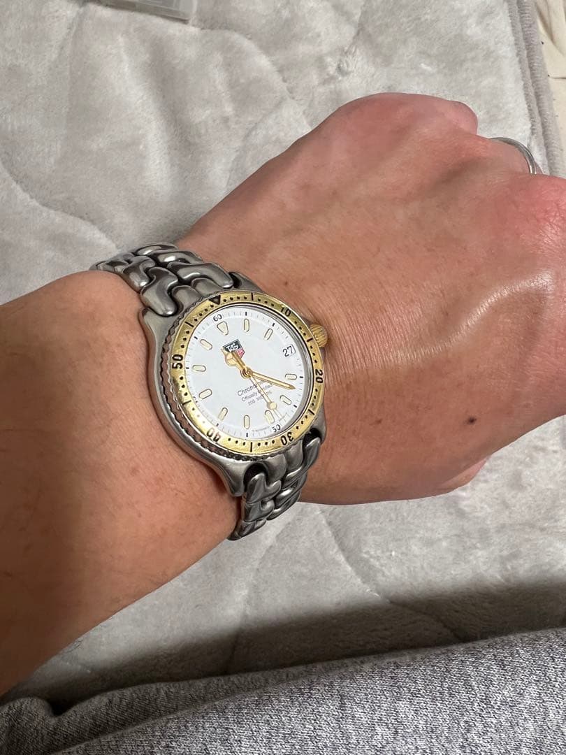 【実働】TAG Heuer セルシリーズ メンズ腕時計 自動巻 ホワイト文字盤