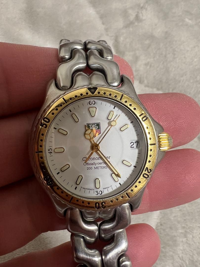 【実働】TAG Heuer セルシリーズ メンズ腕時計 自動巻 ホワイト文字盤