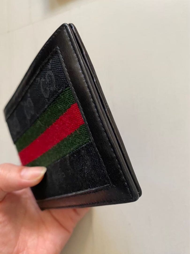 Gucci◆グッチ◆Old Gucci シェリーライン　二つ折り財布