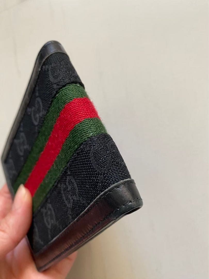Gucci◆グッチ◆Old Gucci シェリーライン　二つ折り財布
