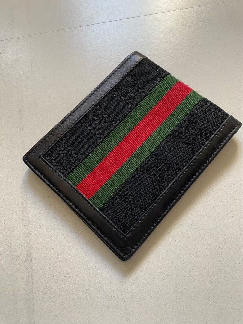 Gucci◆グッチ◆Old Gucci シェリーライン　二つ折り財布