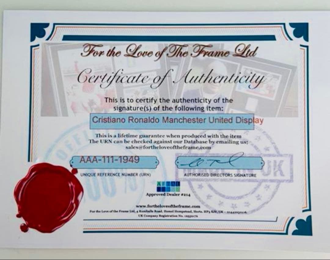 オ*ト様 ゆ*う様 【正規品】クリスティアーノ・ロナウド 直筆サイン入りフォトフ