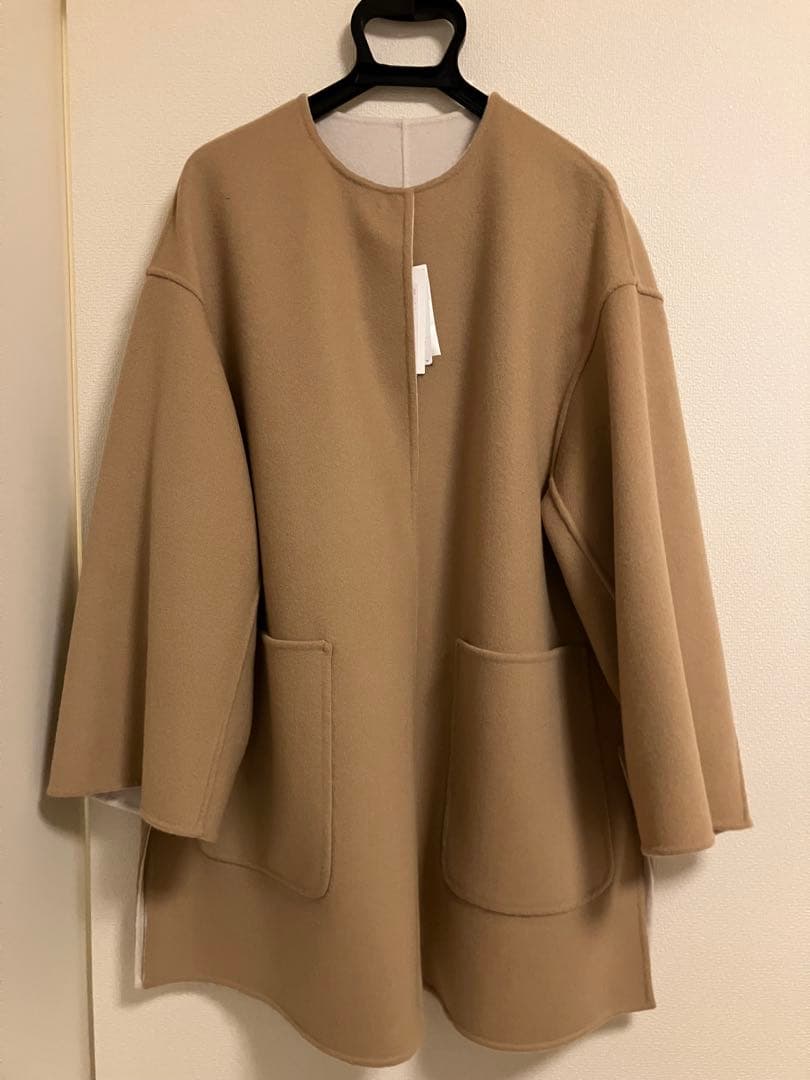 今期新品ユナイテッドアローズ　バイカラー リバー ミドルコート　オフホワイト36