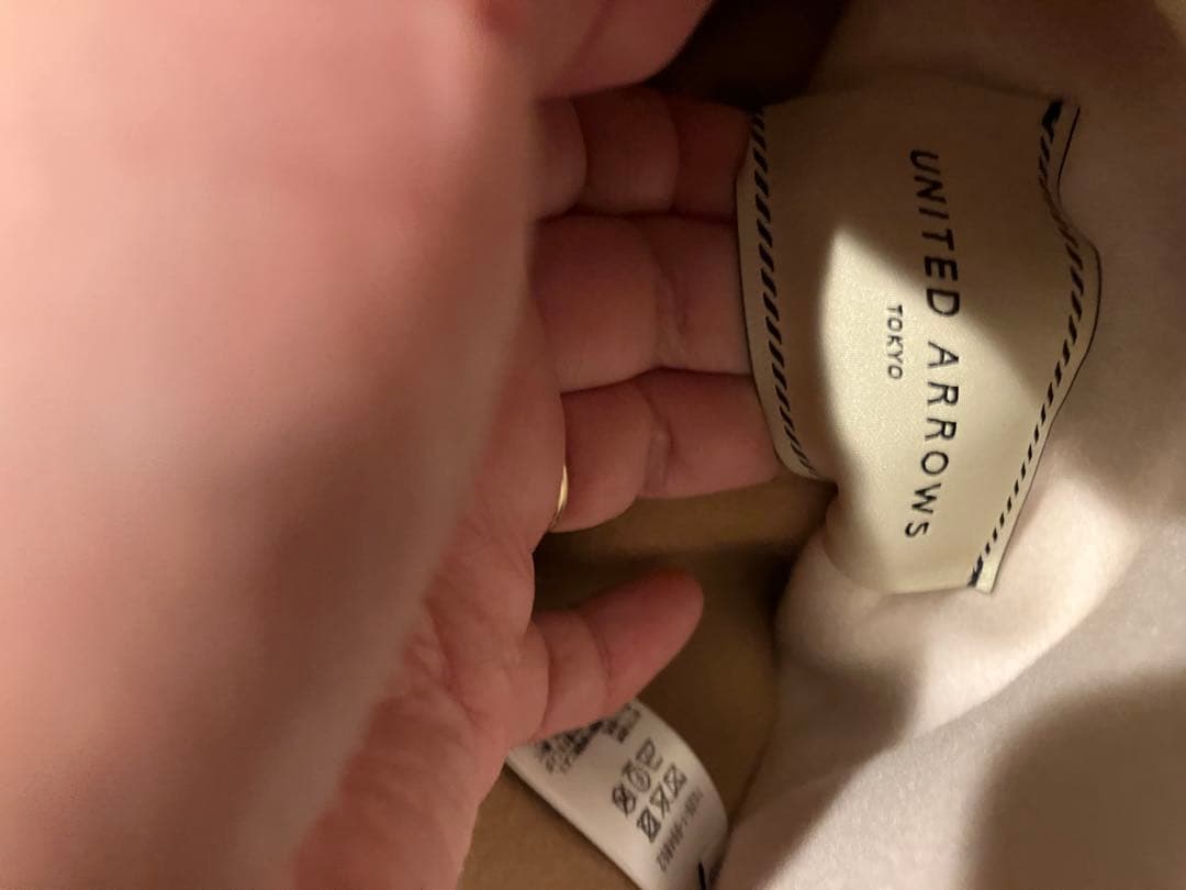 今期新品ユナイテッドアローズ　バイカラー リバー ミドルコート　オフホワイト36