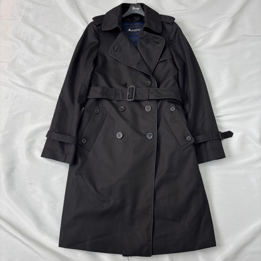 ◎専用　アクアスキュータム トレンチ ライナー ロング カシミヤ チェック