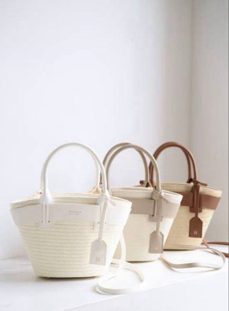 herlipto カゴバッグ　ホワイト