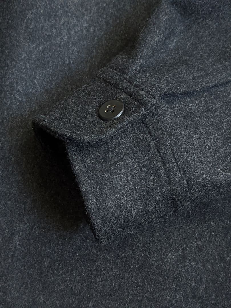 IKIJI　ウールカシミヤ　ノーカラージャケット　シャツ