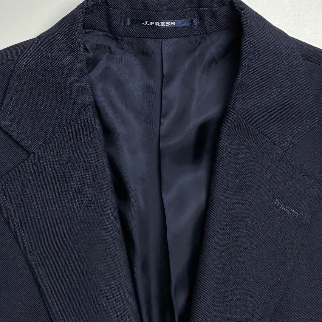 【極美品】ジェイプレス/3B紺ブレザー/ジャケット/ウールポリエステル/金ボタン