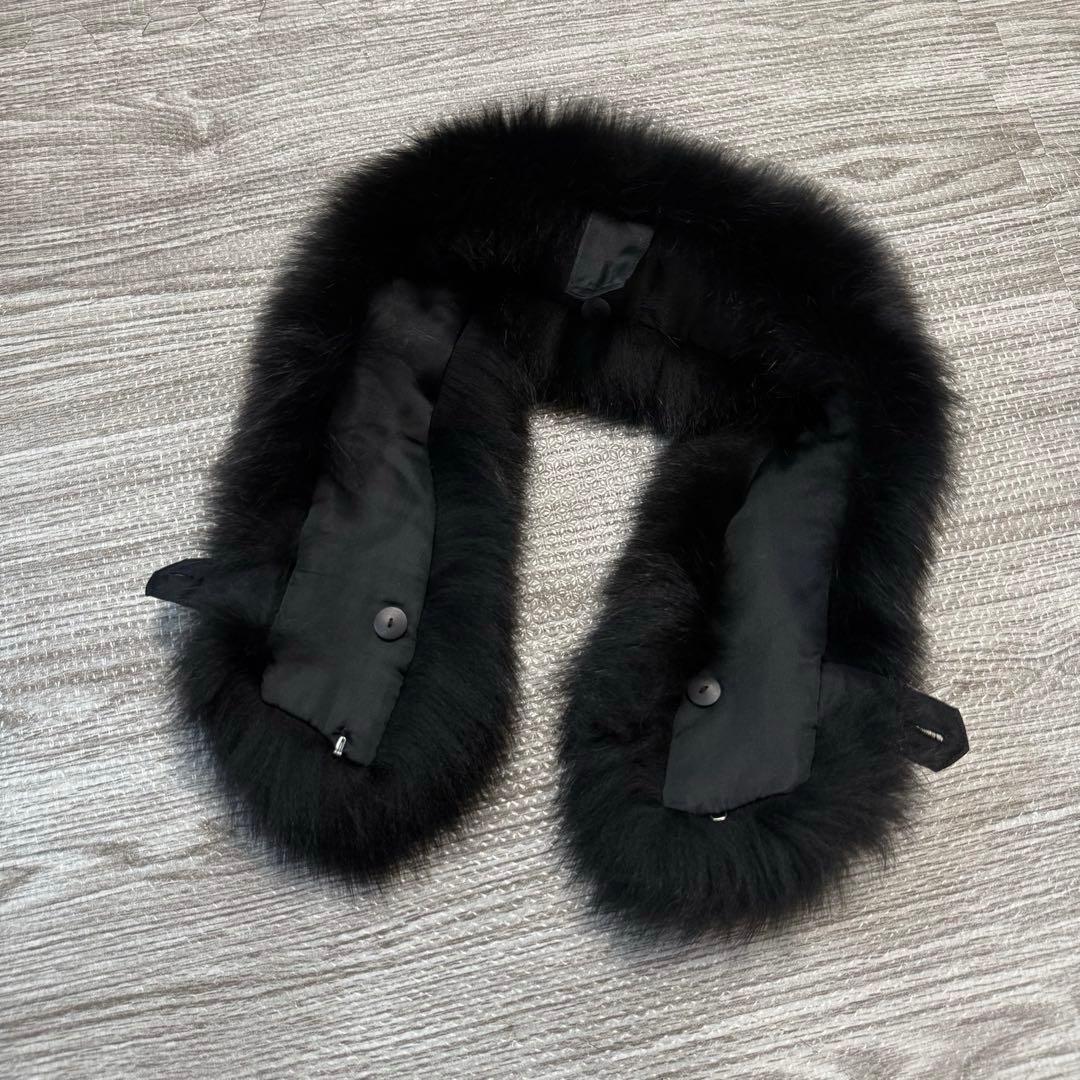 高級カシミヤ イタリア ブラック ファー ポンチョ ケープコート ウール 日本製