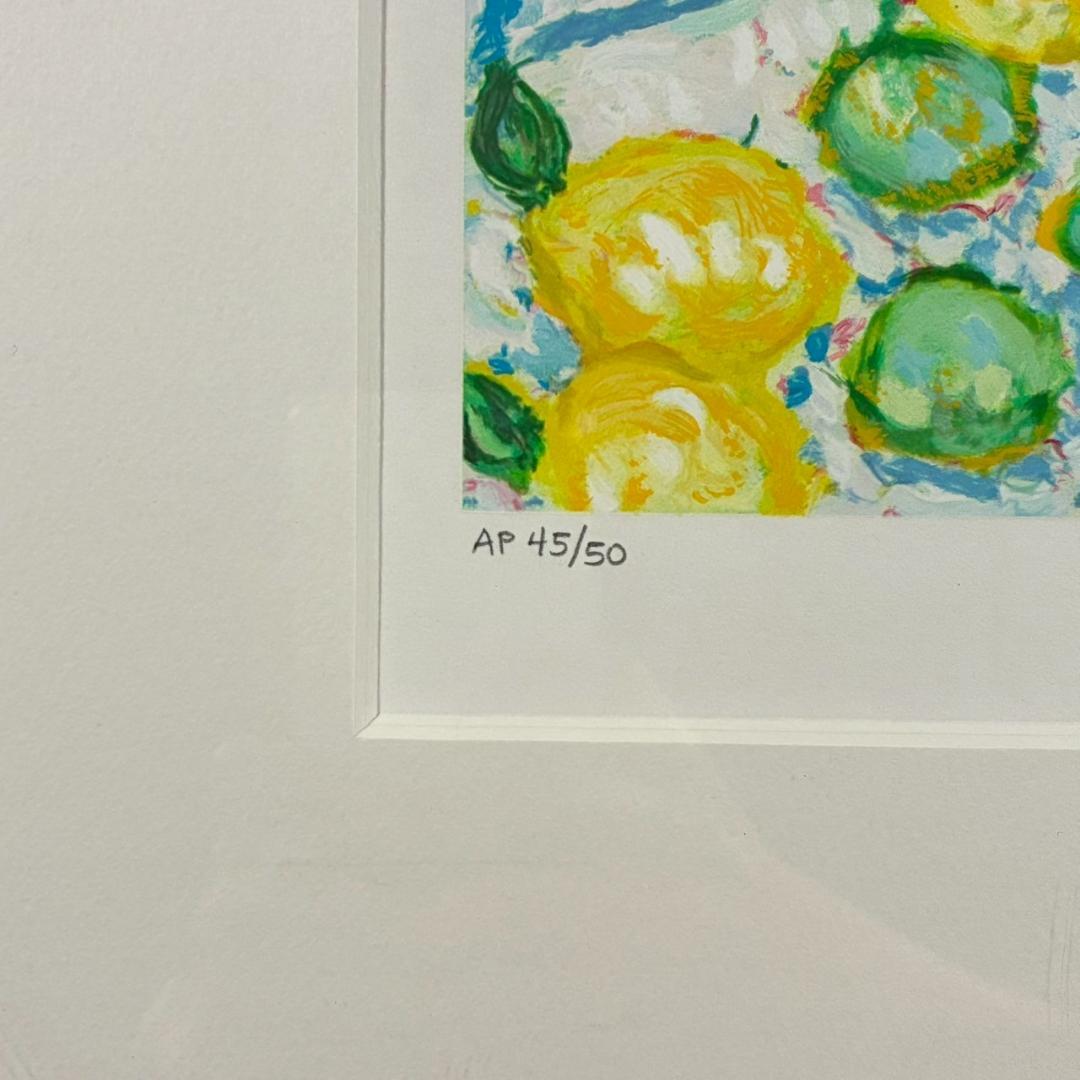 レスリー・セイヤー「ハッピー・リリーズ」シルクスクリーン 直筆サイン入 額縁入り