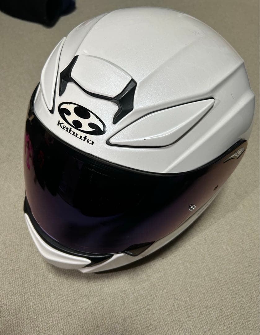 【ブルーミラーシールド付き】OGK KABUTO SHUMA Lサイズ　ホワイト