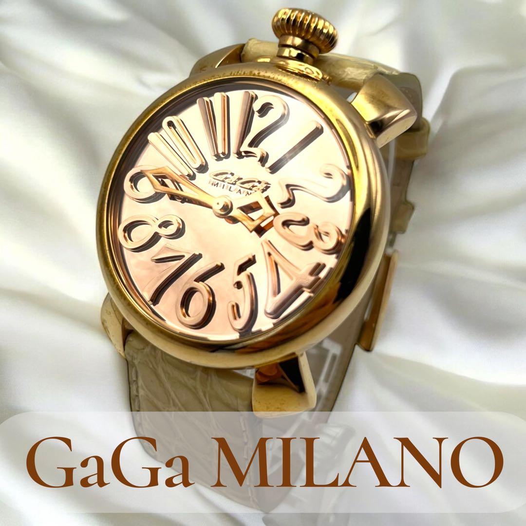 GaGa MILANO Manuale 40mm gold 付属品 希少色