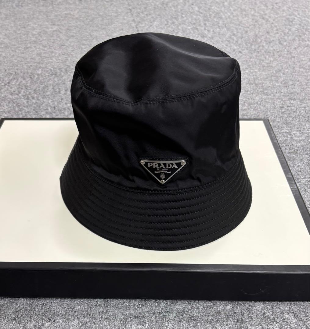 PRADA ブラック バケットハット　M