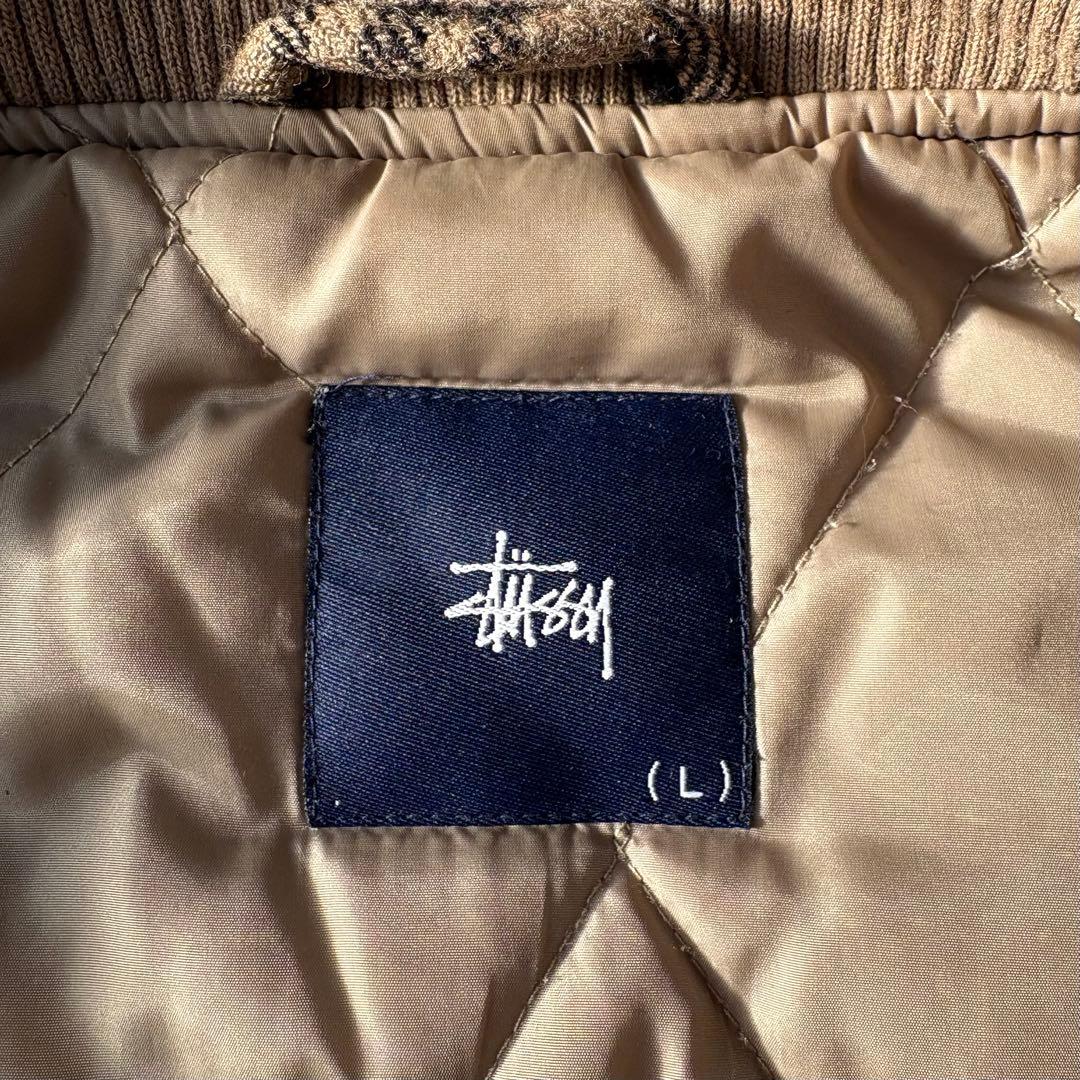 OLD STUSSY ショーンフォント ロゴ刺繍 ウールスタジャン ステューシー